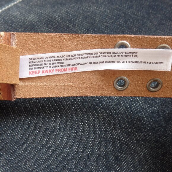 Free People Star Belt VIRGO Grommet Leather Color: Cognac M/L NWOT - Picture 9 of 9